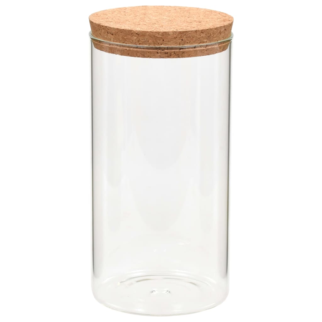 Glasskrukker med kork 6 stk 1100 ml