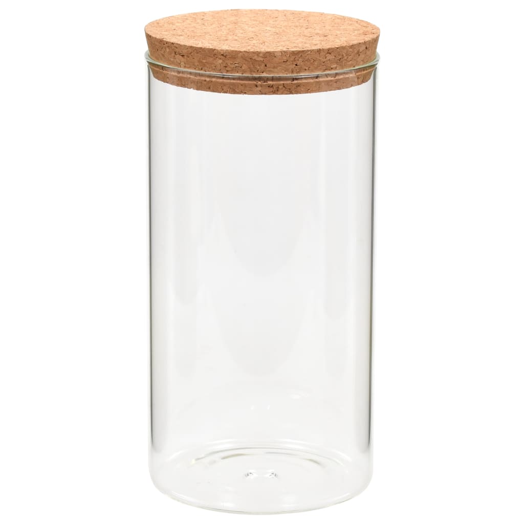 Glasskrukker med kork 6 stk 1400 ml