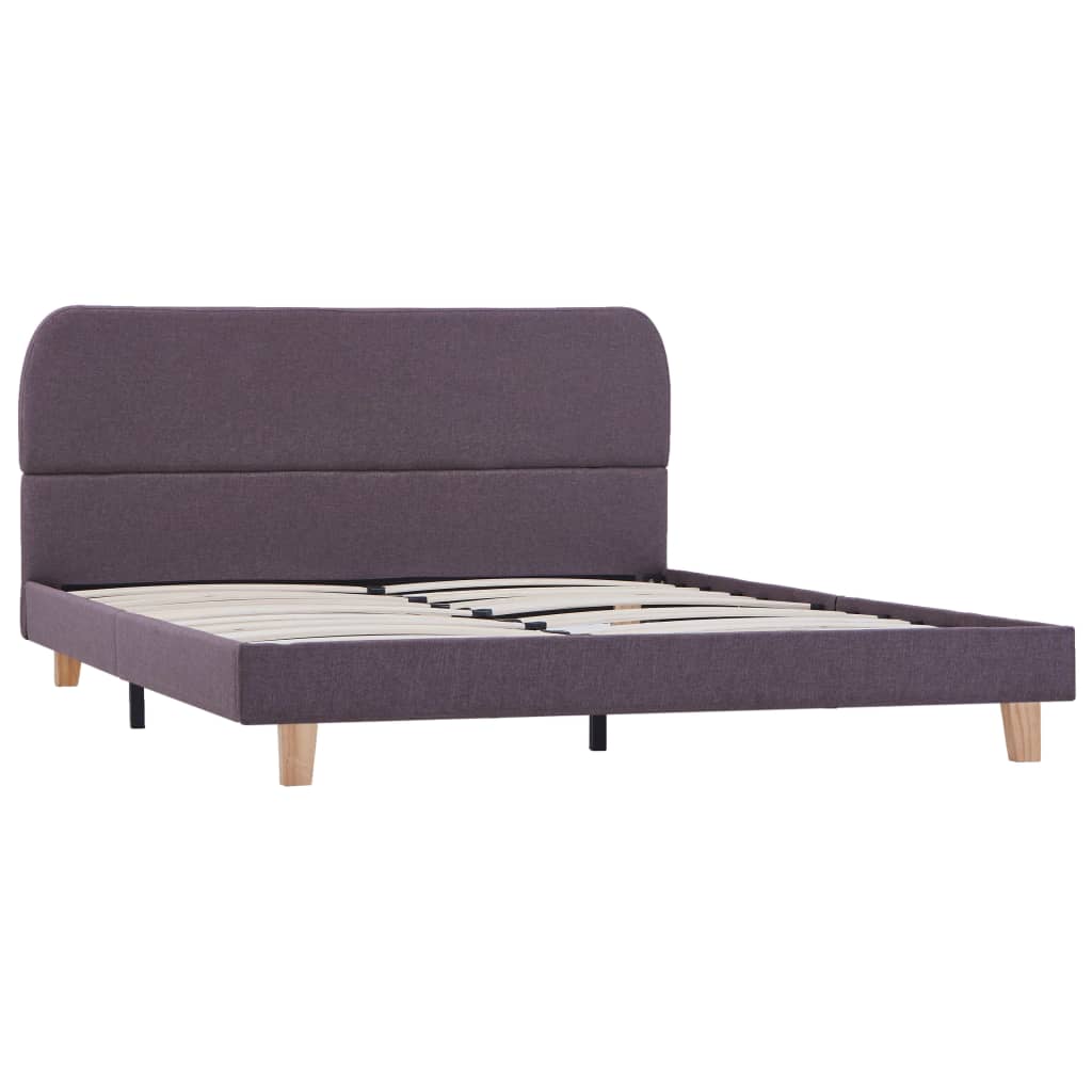 Sengeramme gråbrun stoff 135x190 cm