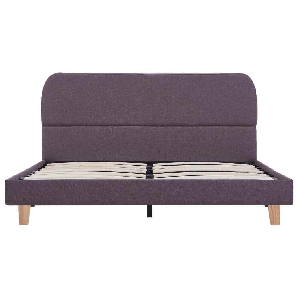 Sengeramme gråbrun stoff 135x190 cm