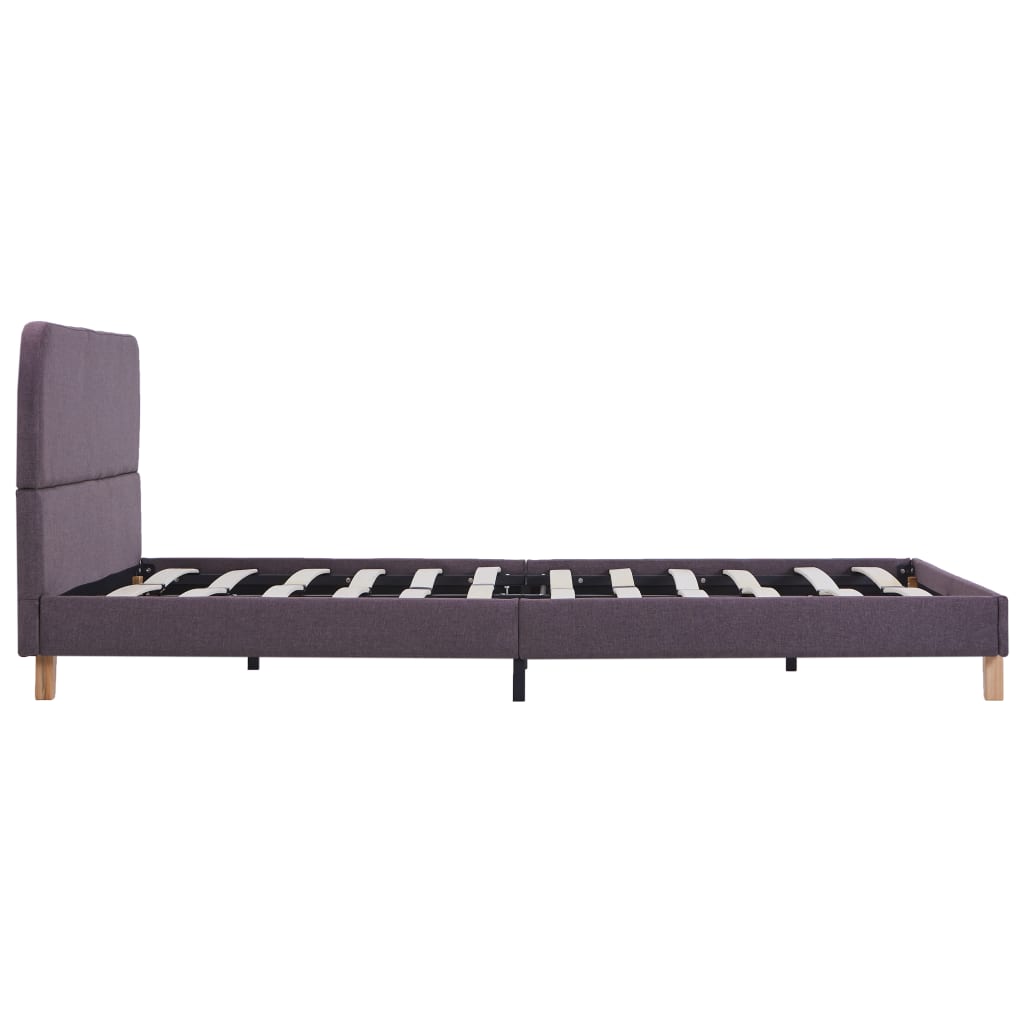 Sengeramme gråbrun stoff 135x190 cm