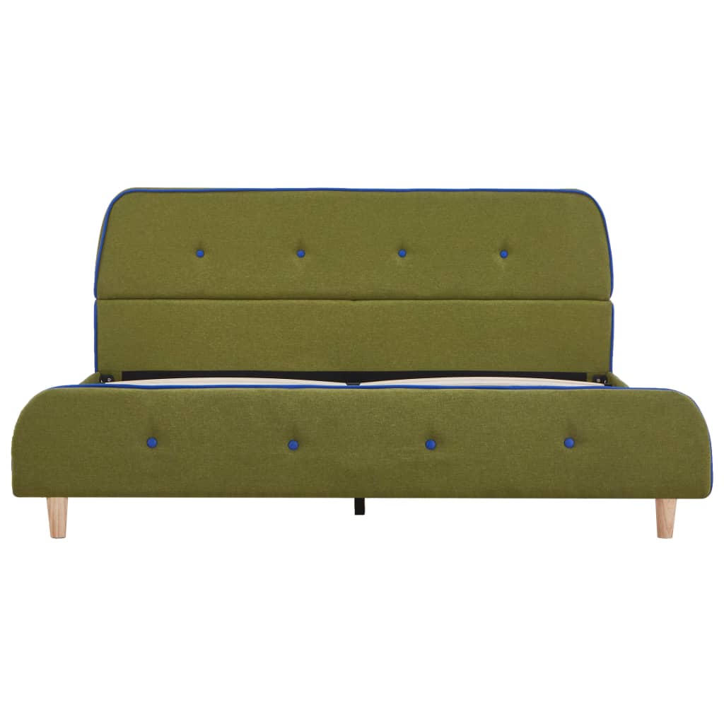 Sengeramme grønn stoff 135x190 cm