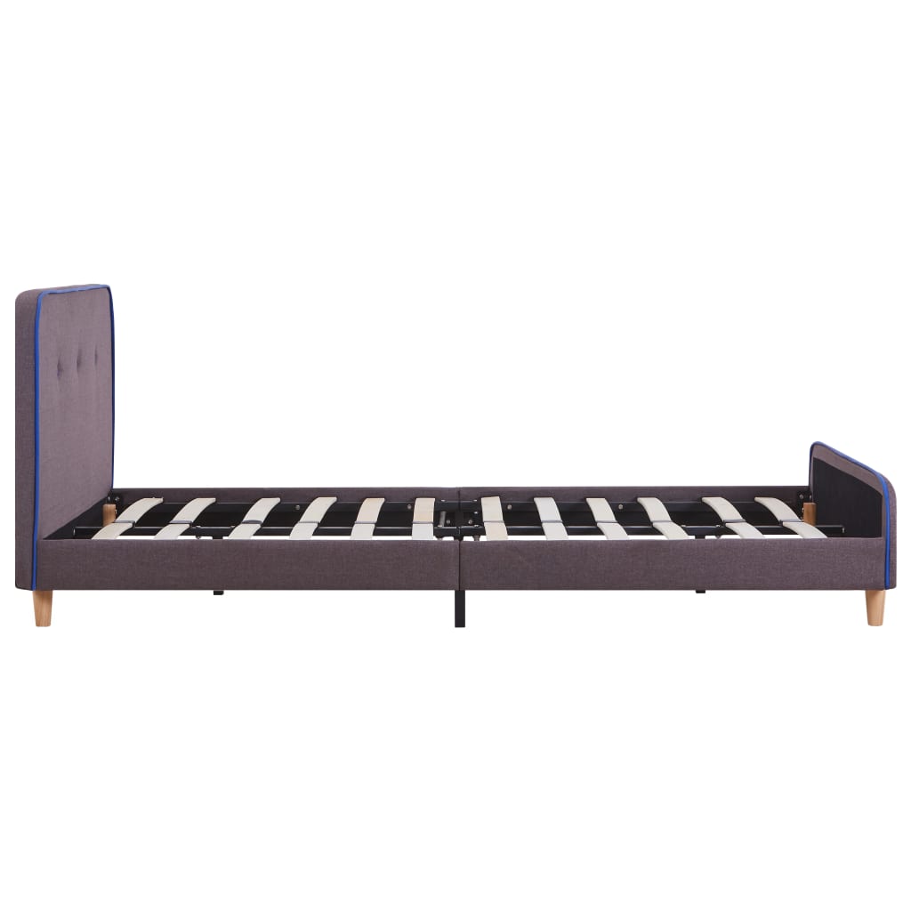 Sengeramme gråbrun stoff 120x190 cm