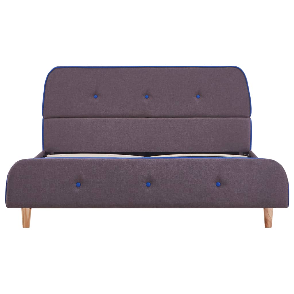 Sengeramme gråbrun stoff 135x190 cm