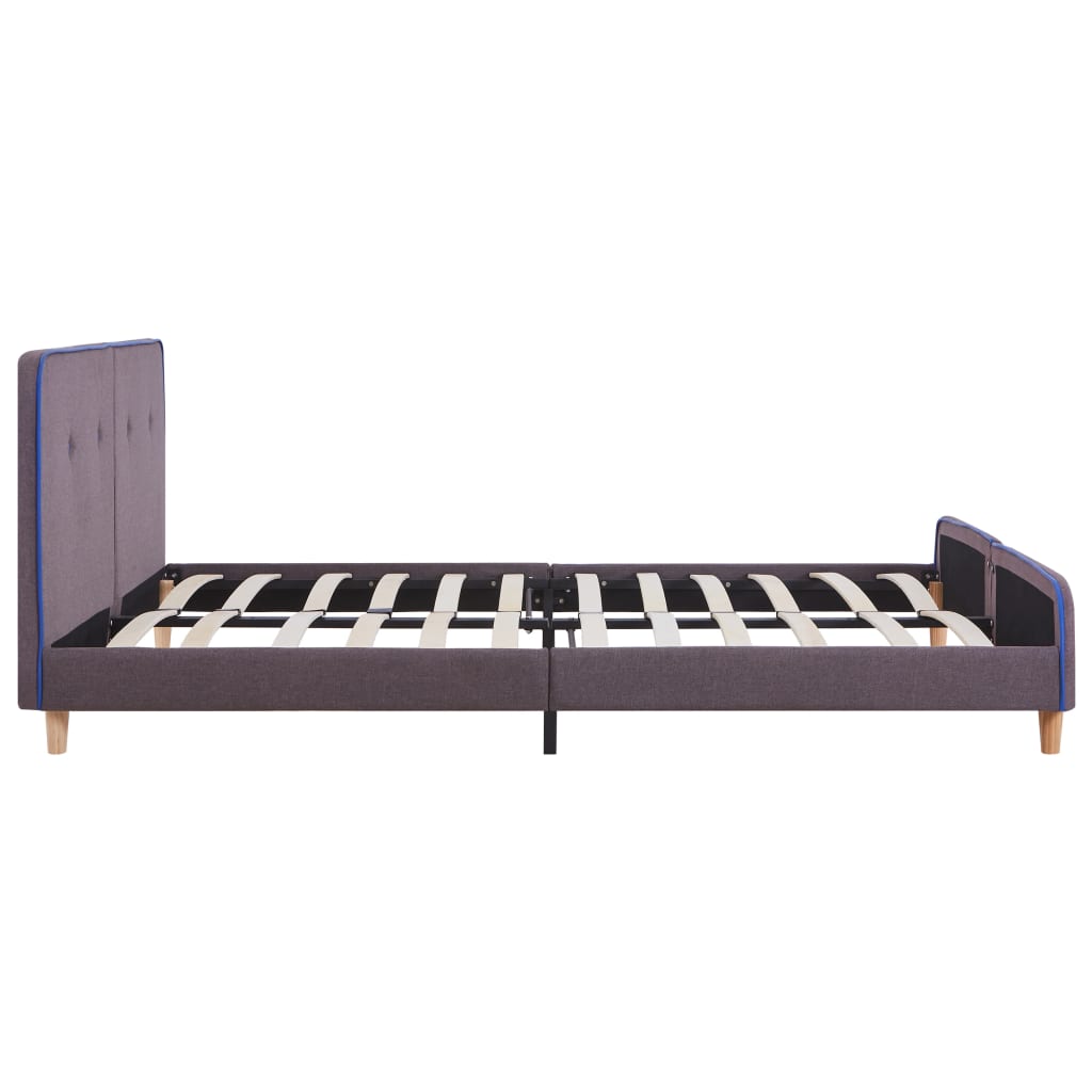 Sengeramme gråbrun stoff 150x200 cm