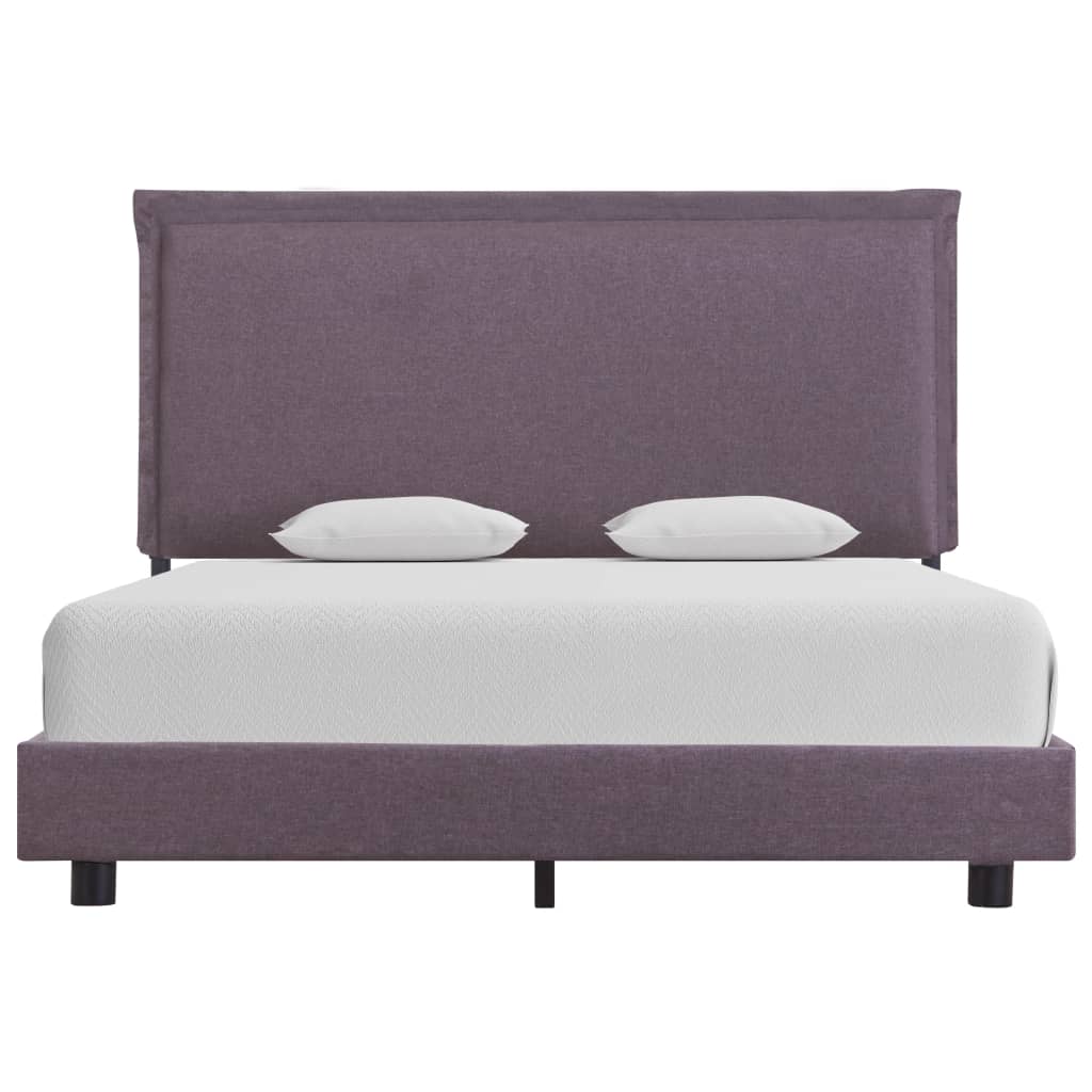 Sengeramme gråbrun stoff 135x190 cm