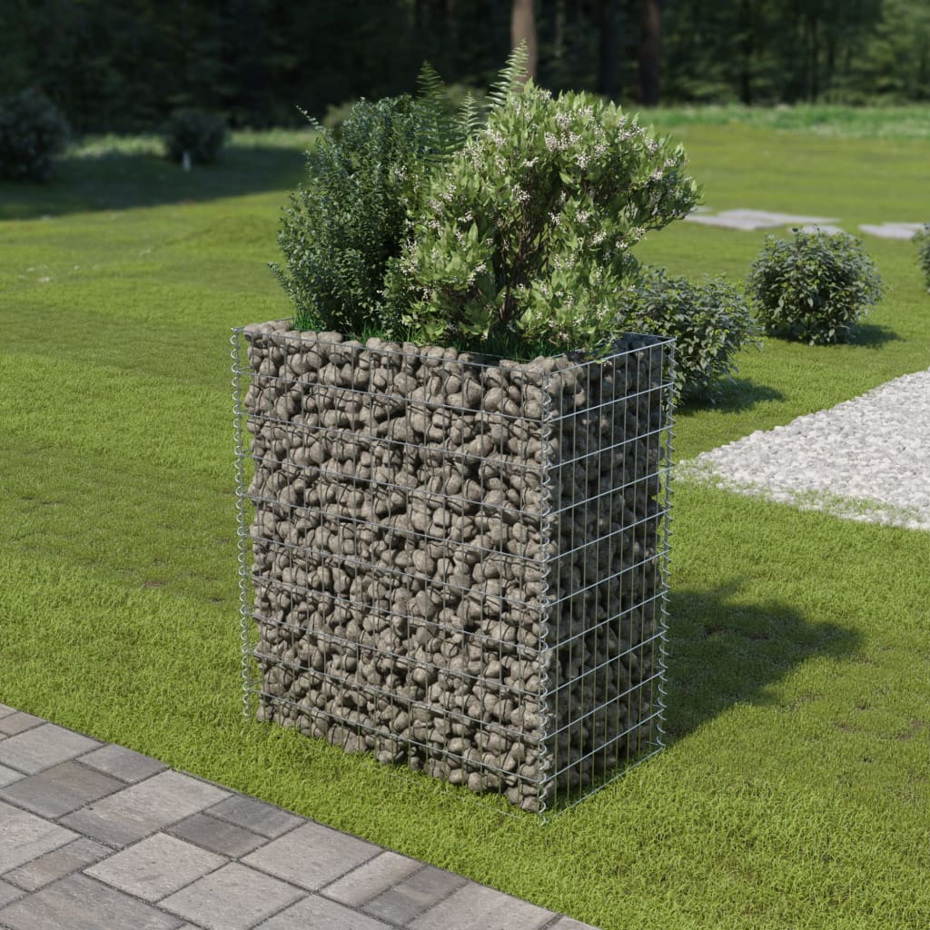 Gabion høybed galvanisert stål 90x50x100 cm