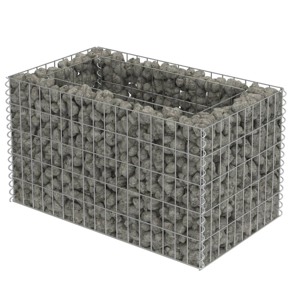 Gabion høybed galvanisert stål 90x50x50 cm