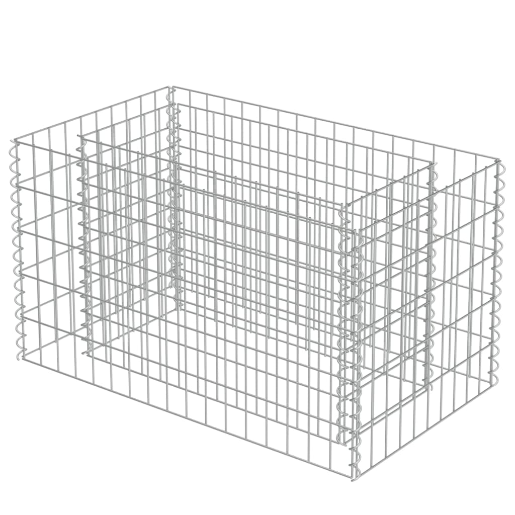 Gabion høybed galvanisert stål 90x50x50 cm