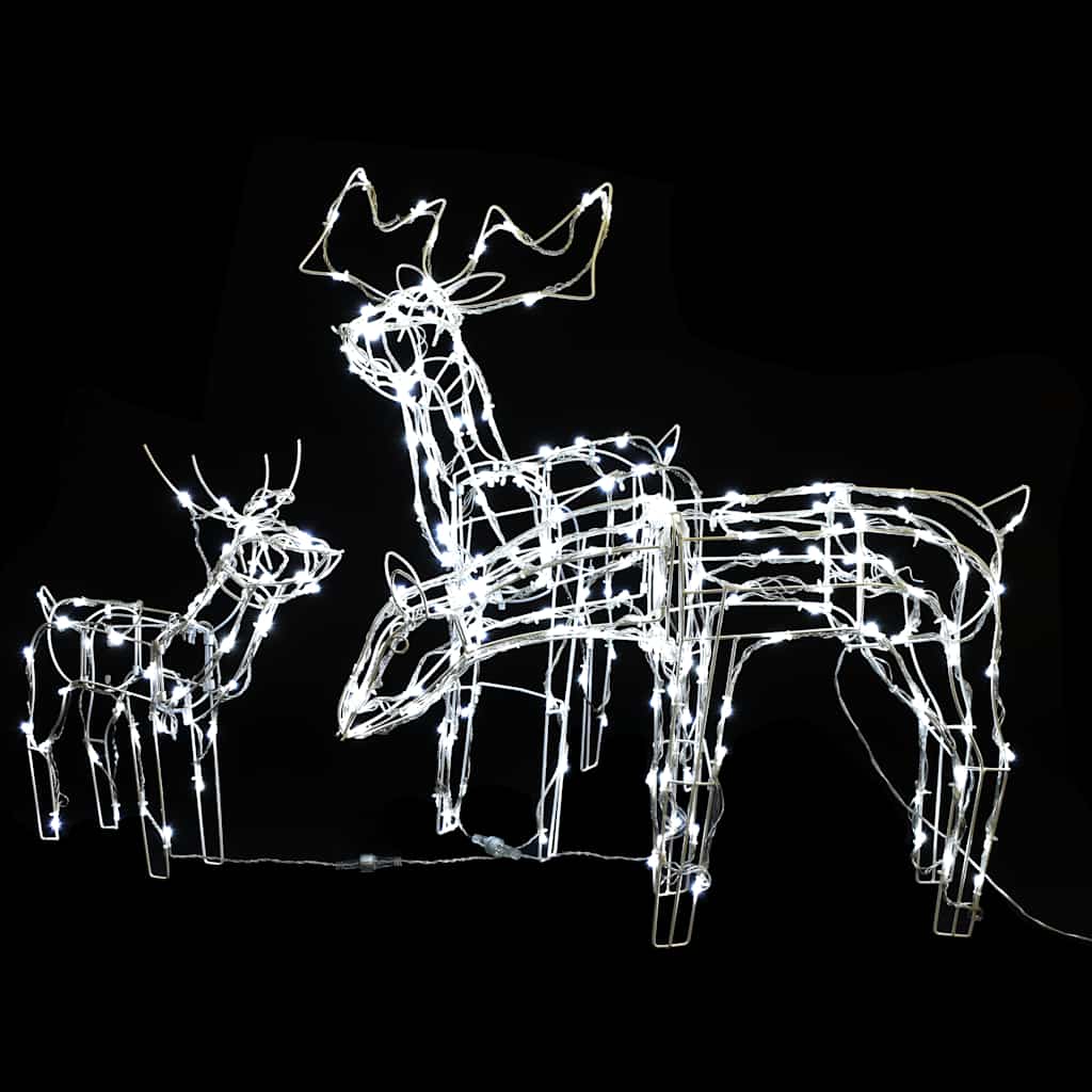 Julelys dekorasjon reinsdyr 3 deler 229 LEDs