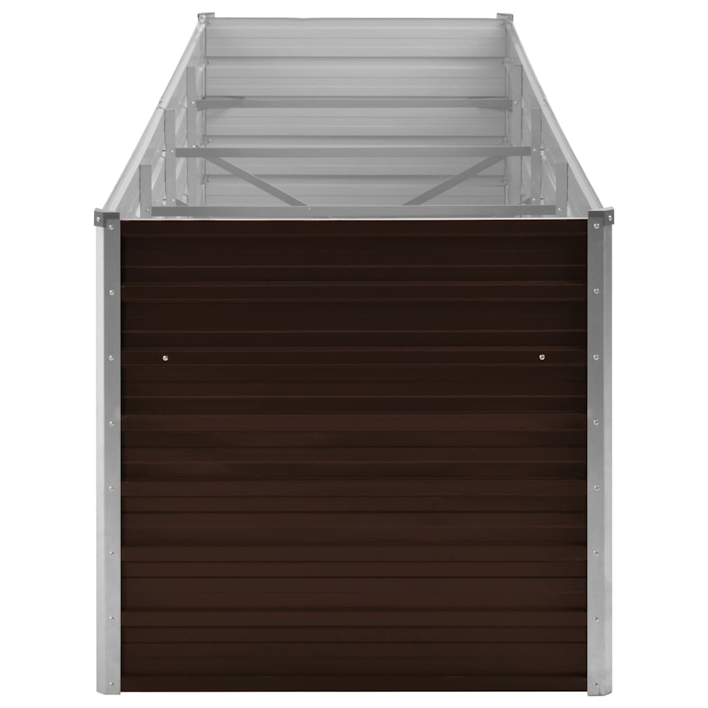 Høybed brun 320x80x77 cm galvanisert stål
