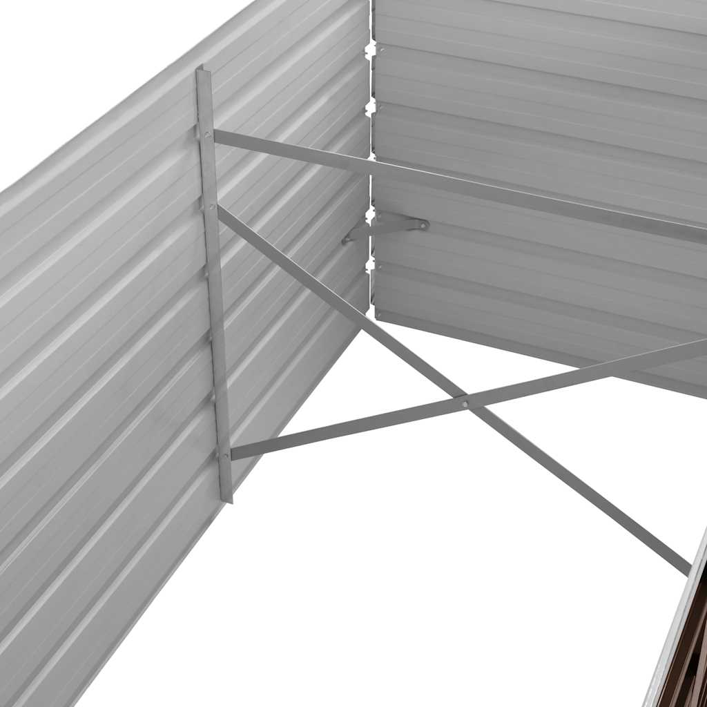 Høybed brun 320x80x77 cm galvanisert stål