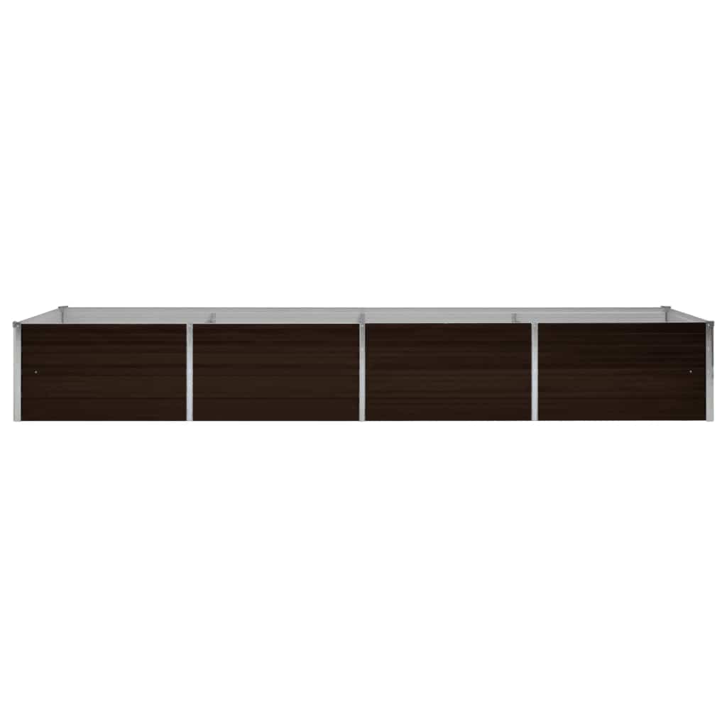 Høybed brun 320x80x45 cm galvanisert stål