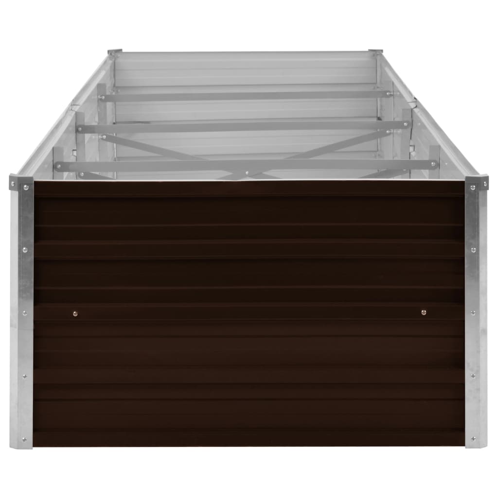 Høybed brun 320x80x45 cm galvanisert stål