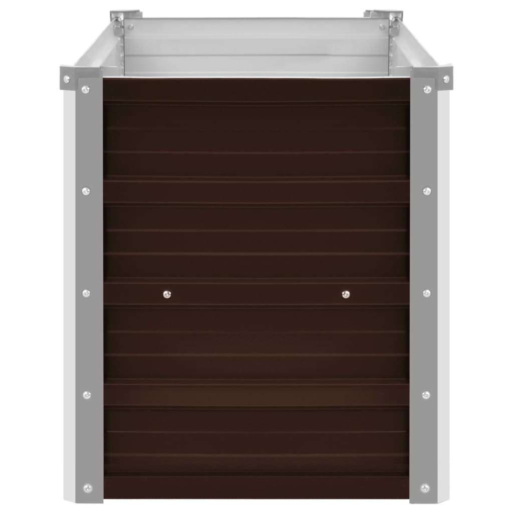 Høybed brun 100x40x45 cm galvanisert stål