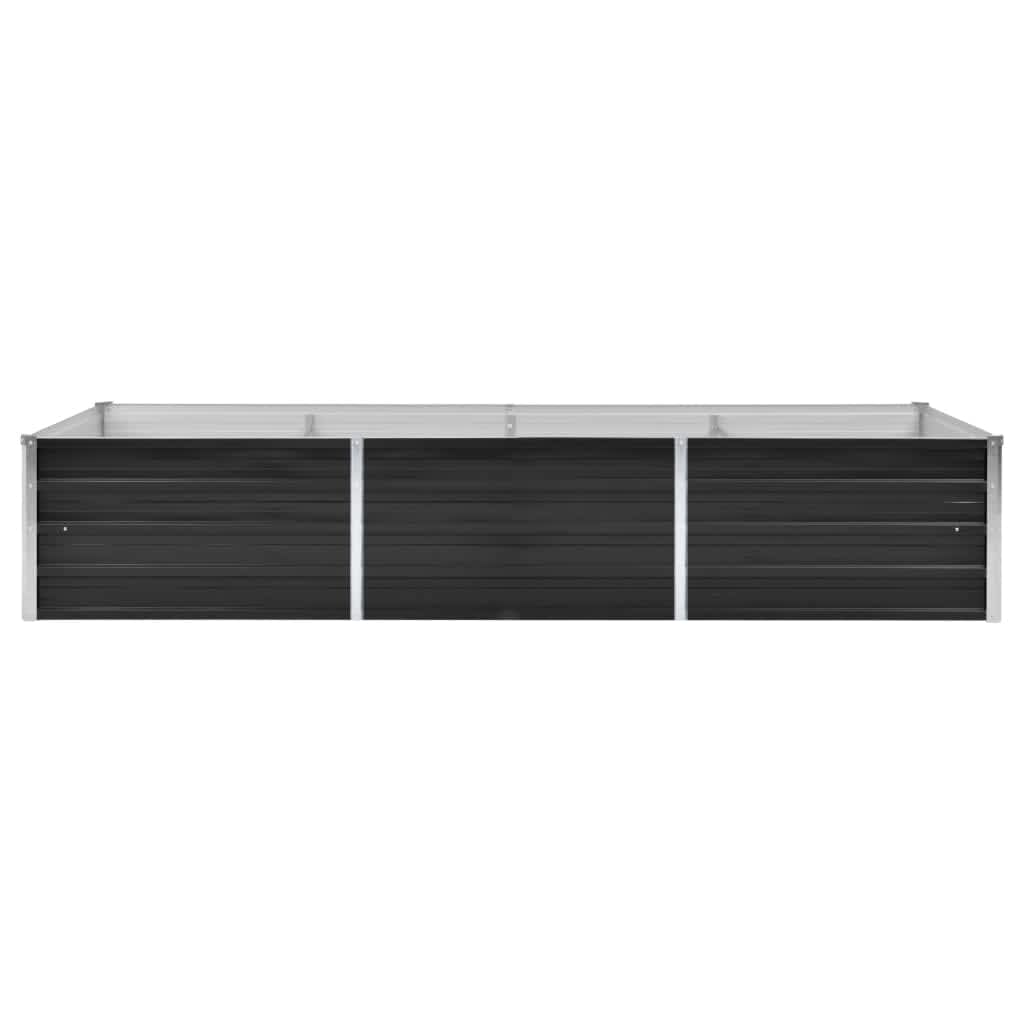 Høybed antrasitt 240x80x45 cm galvanisert stål