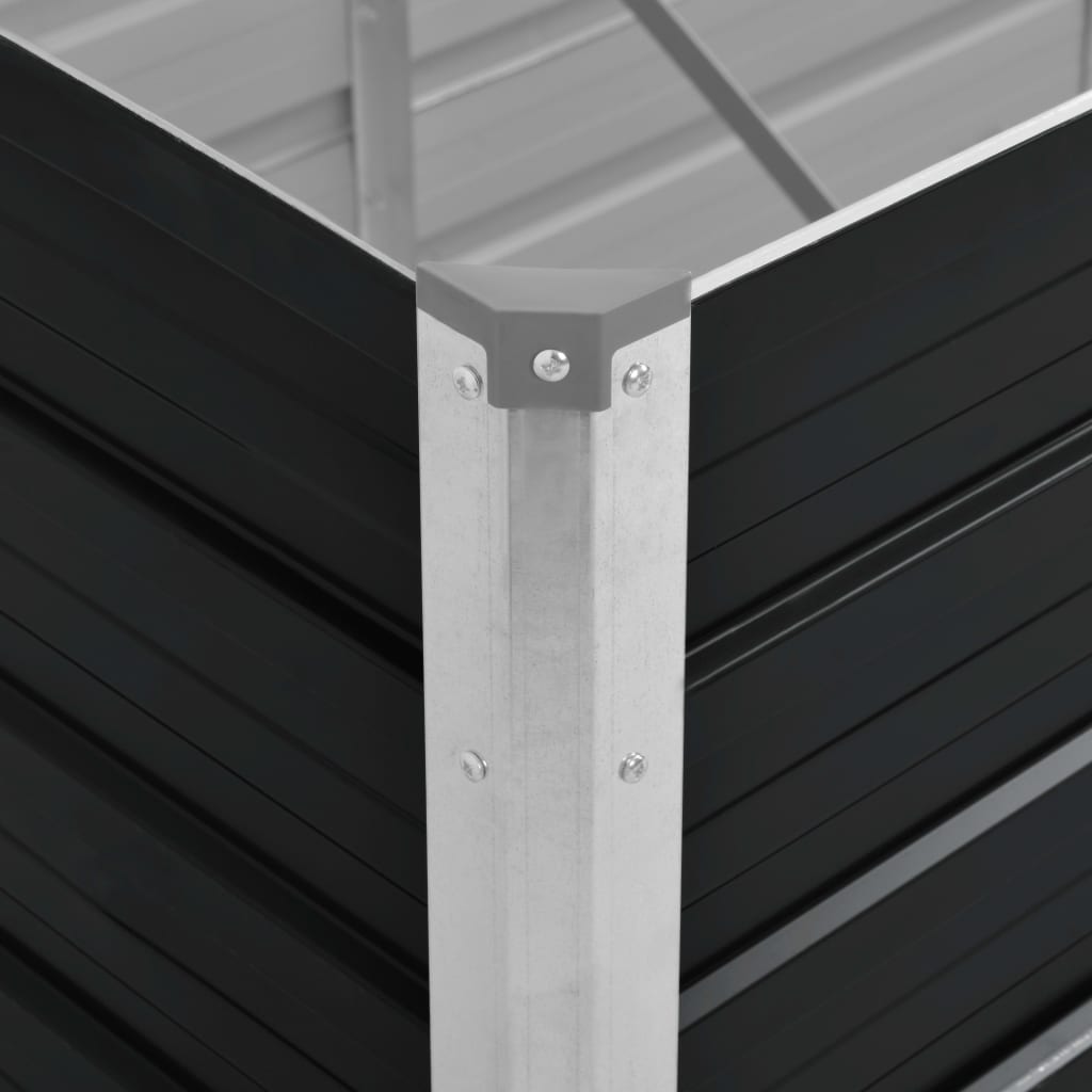 Høybed antrasitt 320x80x77 cm galvanisert stål