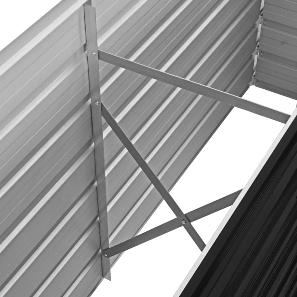 Høybed antrasitt 160x40x77 cm galvanisert stål