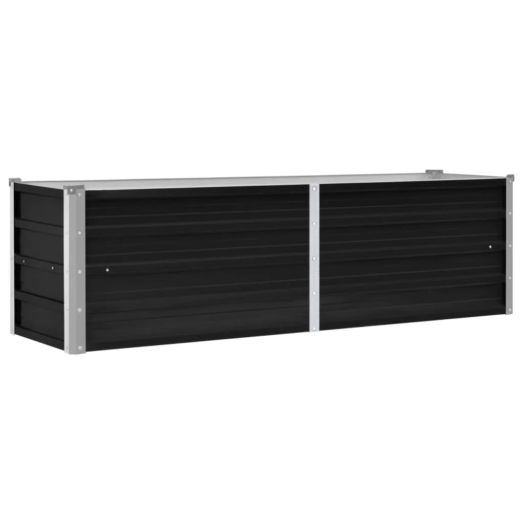 Høybed antrasitt 160x40x45 cm galvanisert stål