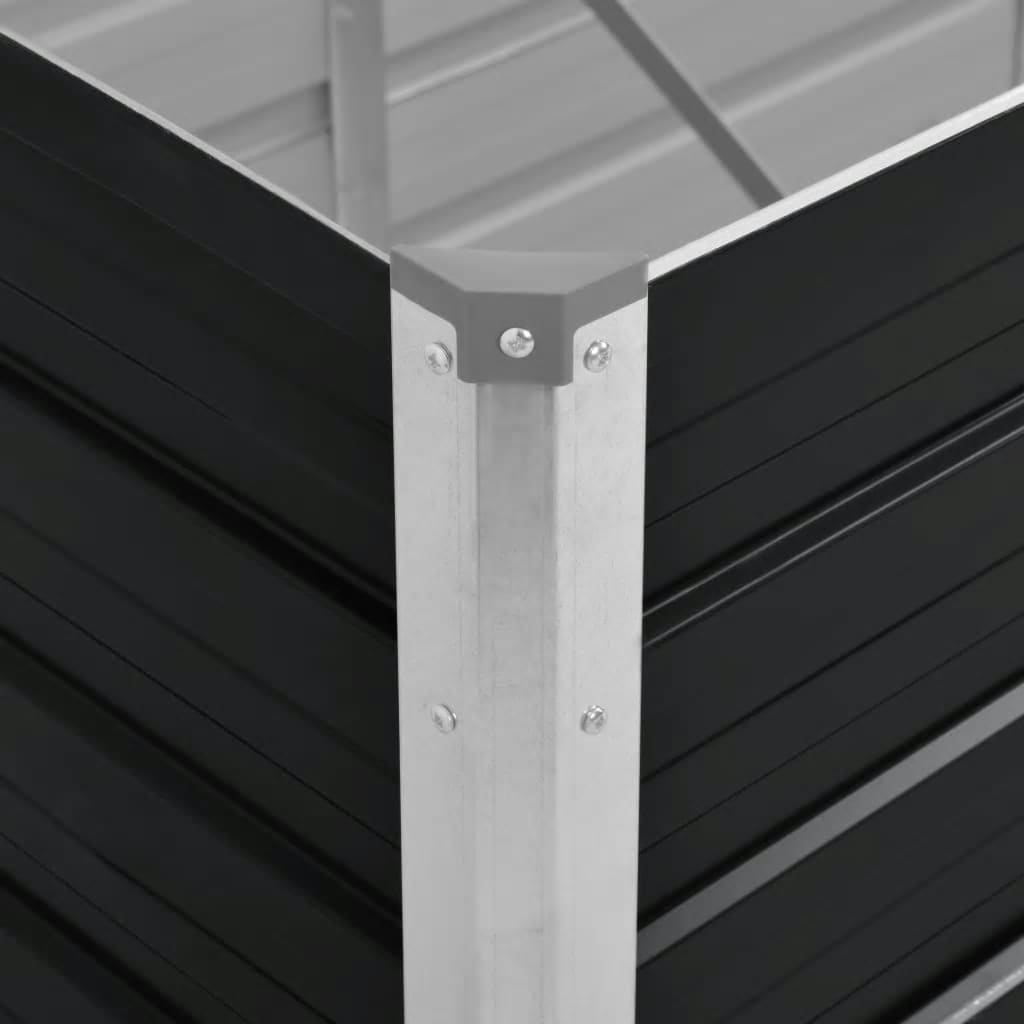 Høybed antrasitt 160x40x45 cm galvanisert stål