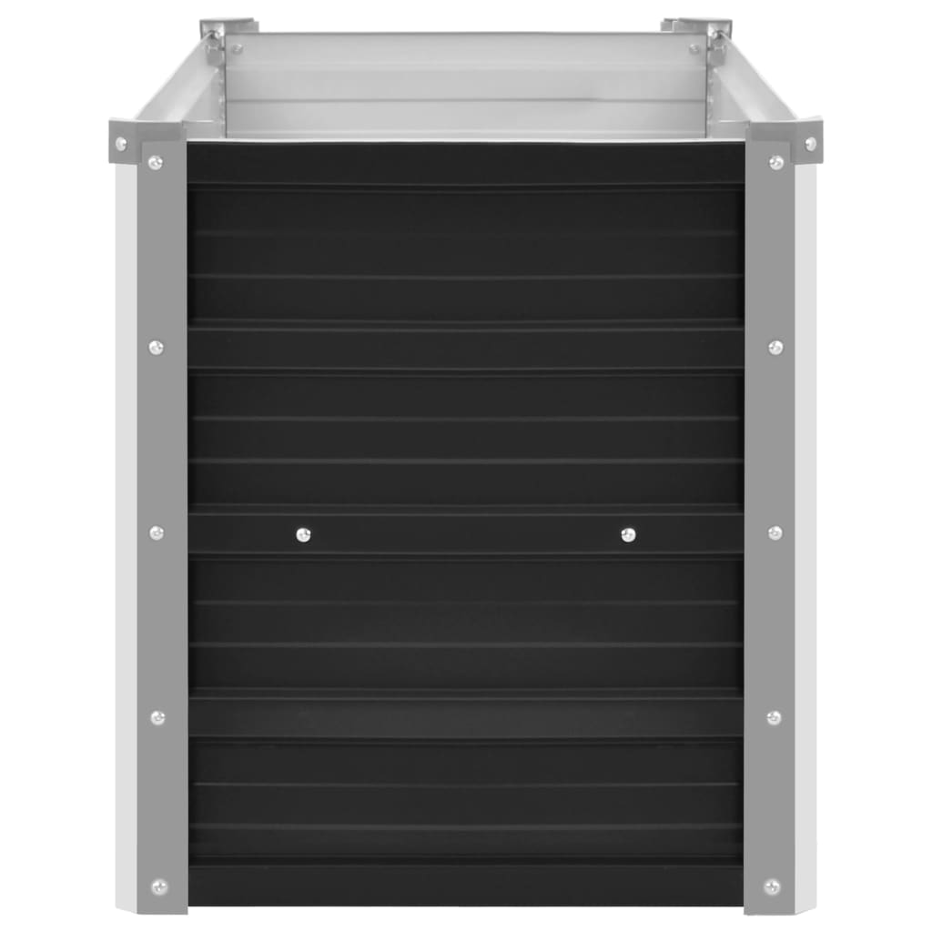 Høybed antrasitt 100x40x45 cm galvanisert stål