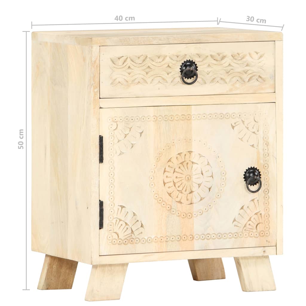 Nattbord 40x30x50 cm heltre mango