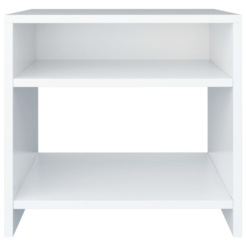 Nattbord 2 stk hvit 40x30x40 cm konstruert tre