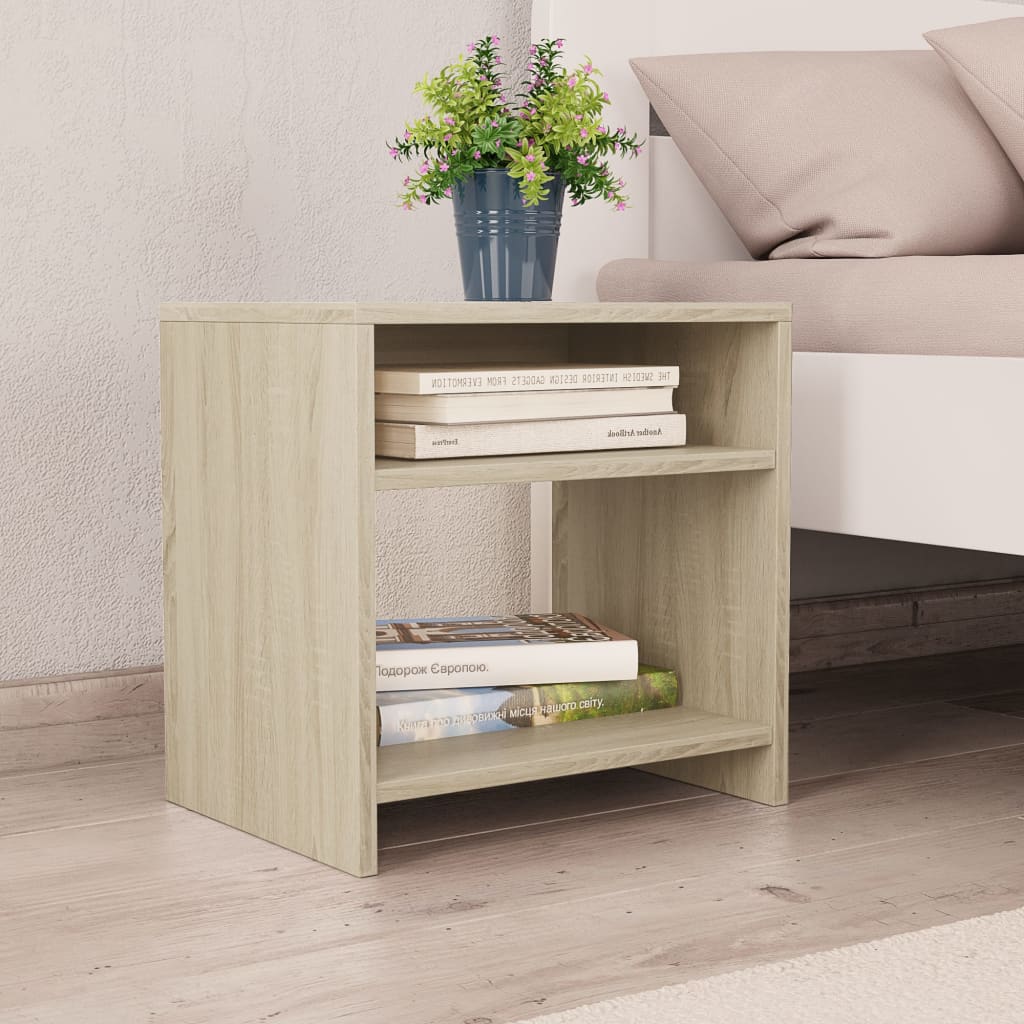 Nattbord 2 stk sonoma eik 40x30x40 cm konstruert tre