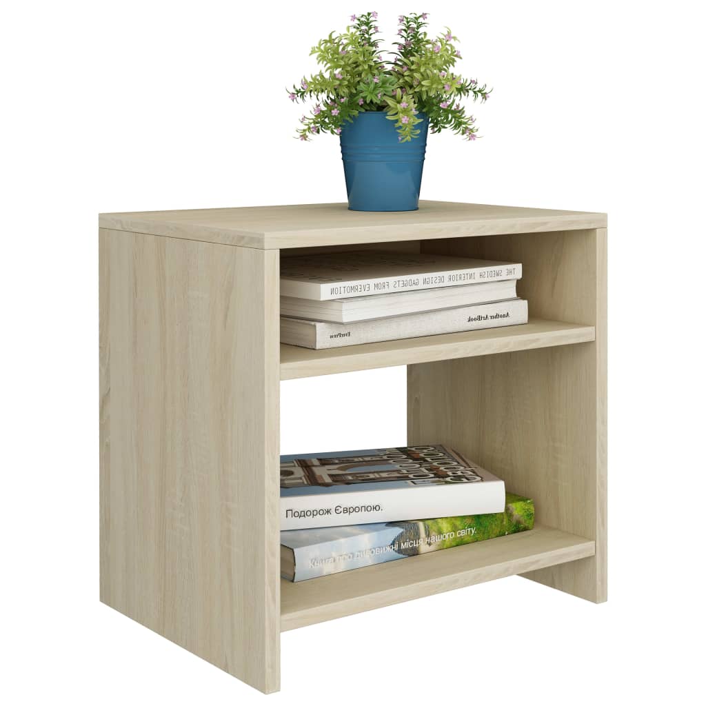 Nattbord 2 stk sonoma eik 40x30x40 cm konstruert tre