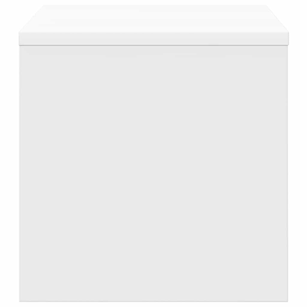 Nattbord hvit 40x30x30 cm konstruert tre