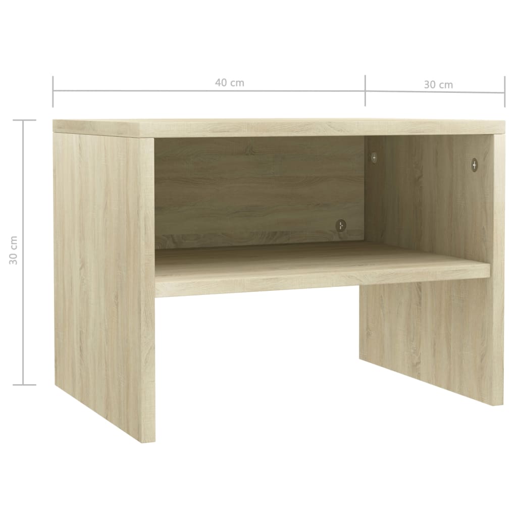 Nattbord sonoma eik 40x30x30 cm konstruert tre