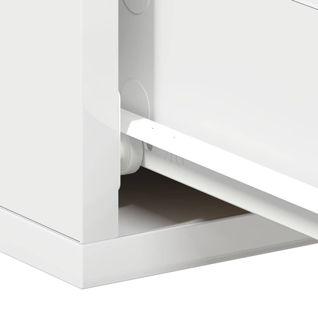 Flytende nattbord hvit 40x30x15 cm konstruert tre
