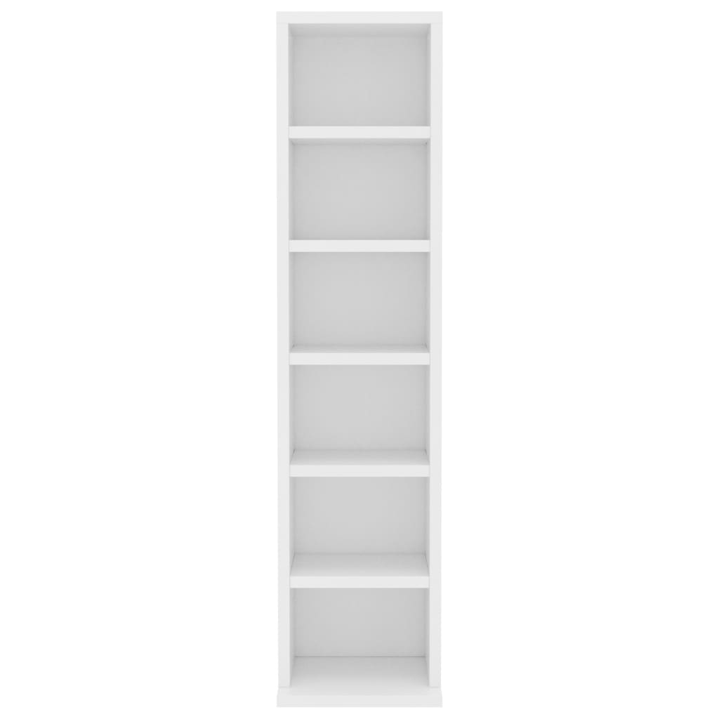 CD-skap hvit 21x20x88 cm konstruert tre