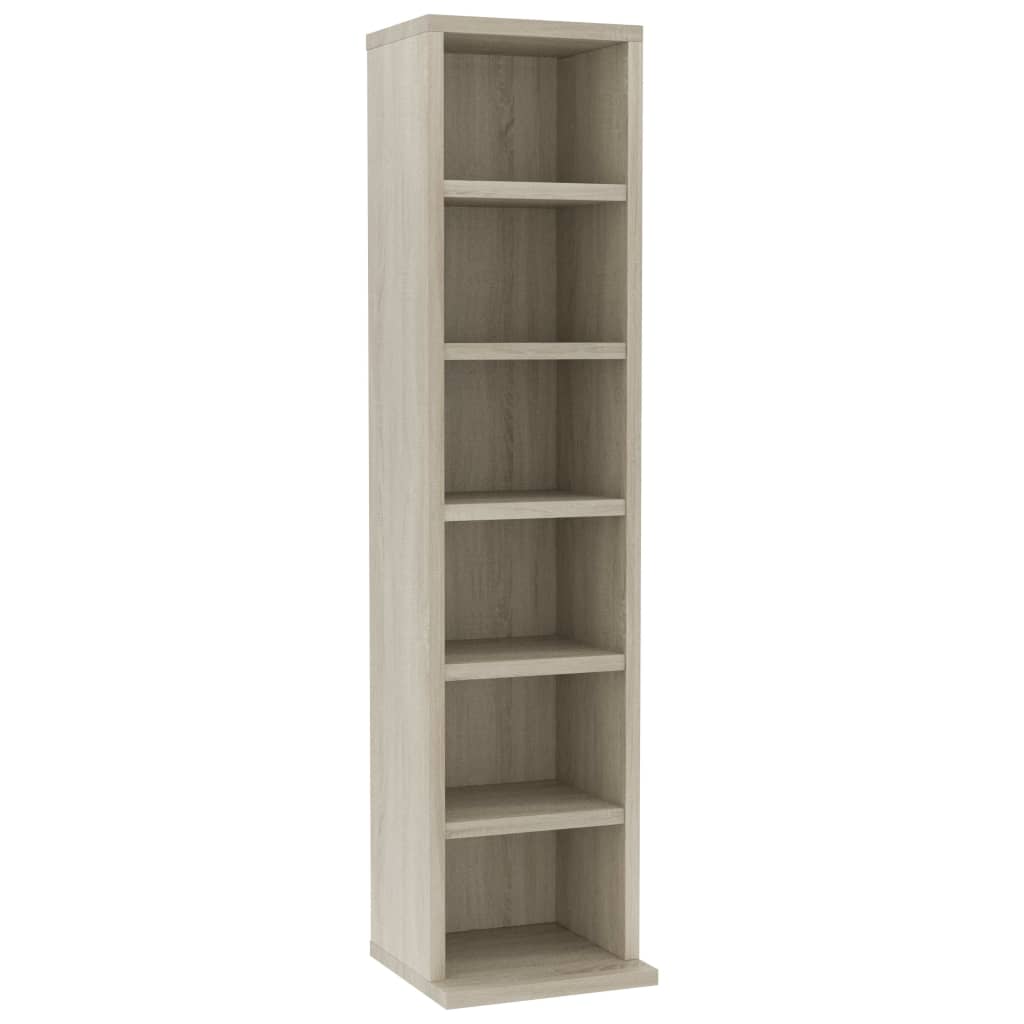 CD-skap sonoma eik 21x20x88 cm konstruert tre