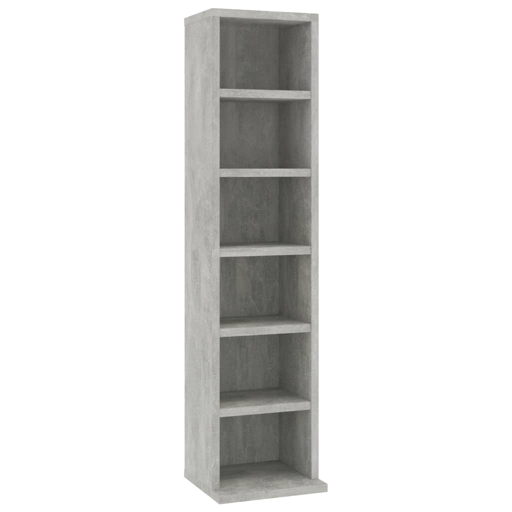 CD-skap betonggrå 21x20x88 cm konstruert tre
