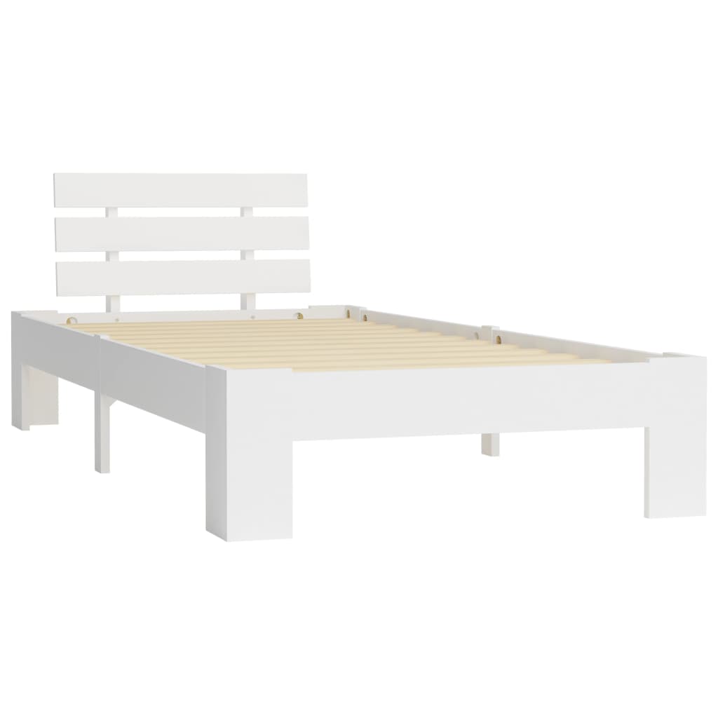 Sengeramme hvit heltre furu 90x200 cm