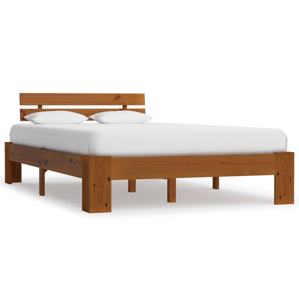 Sengeramme honningbrun heltre furu 120x200 cm