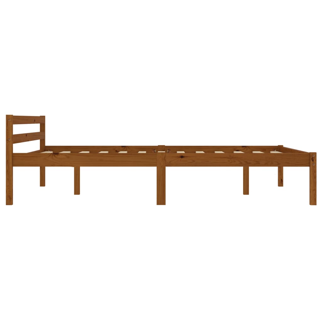 Sengeramme honningbrun heltre furu 120x200 cm