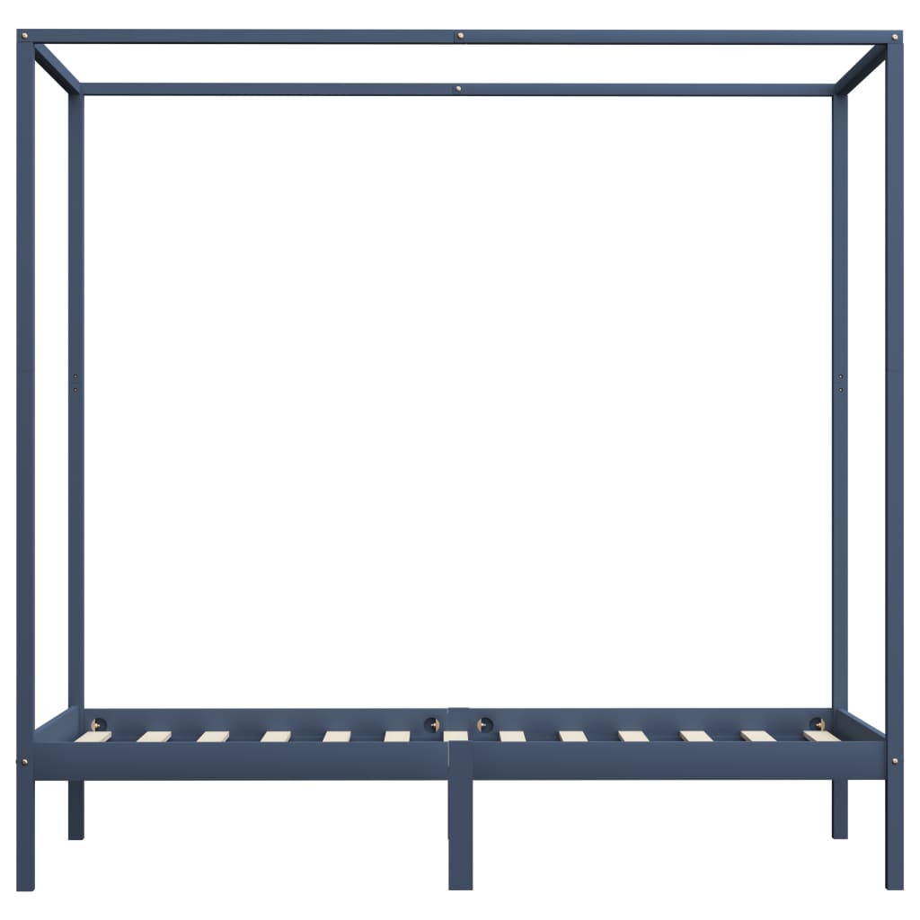 Himmelsengeramme heltre furu grå 90x200 cm