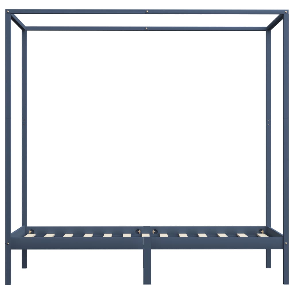 Himmelsengeramme heltre furu grå 100x200 cm