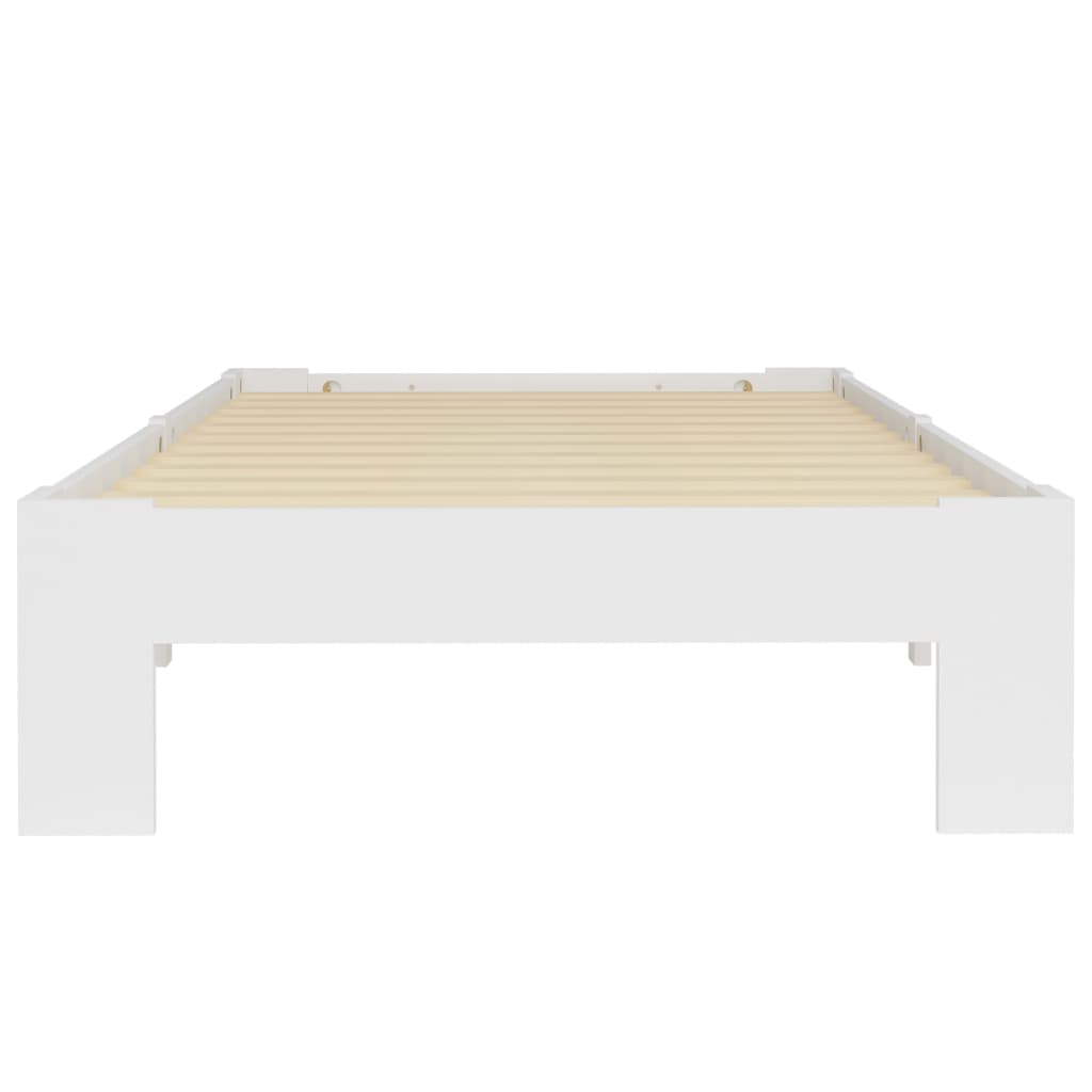 Sengeramme hvit heltre furu 90x200 cm