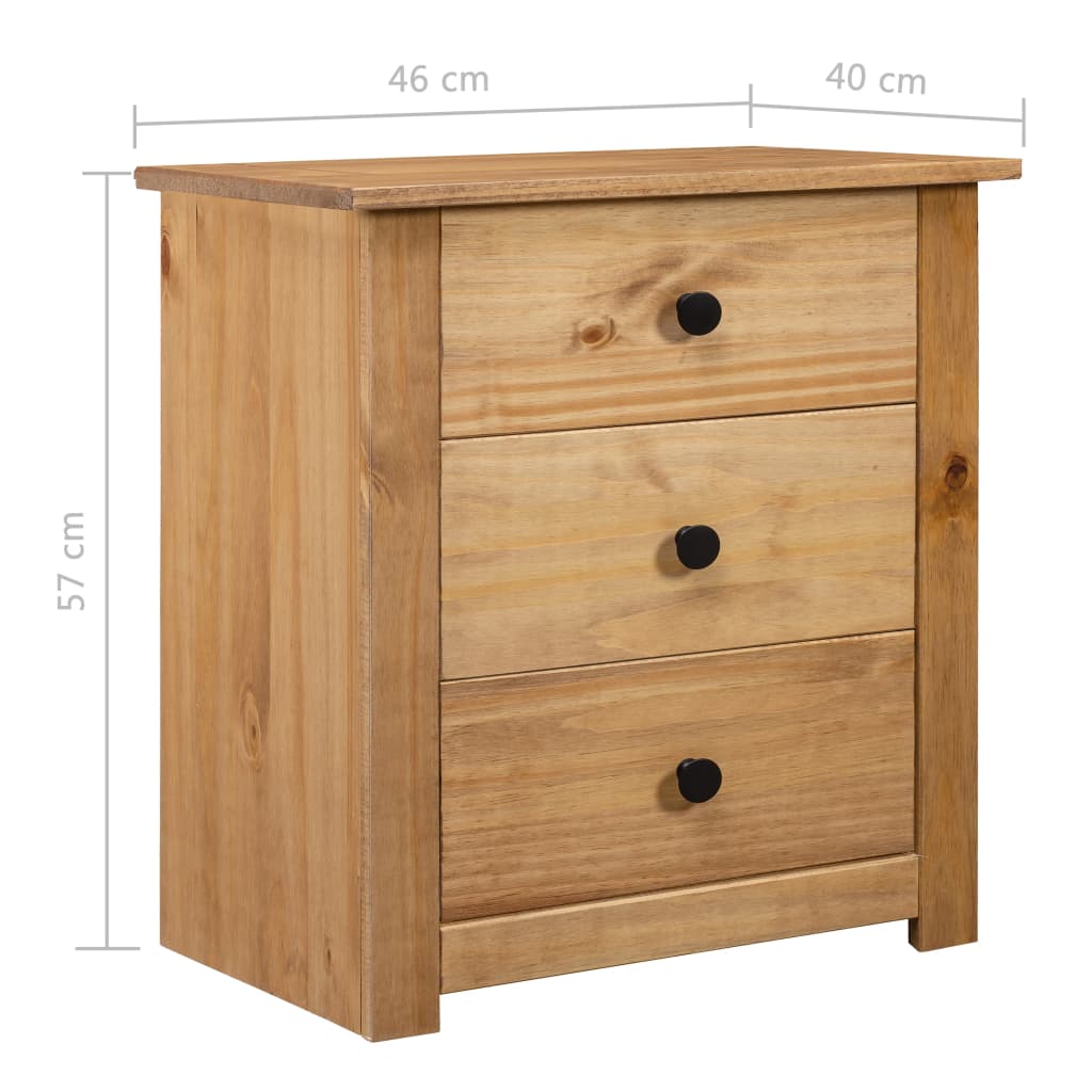 Nattbord 46x40x57 cm furu Panama Range