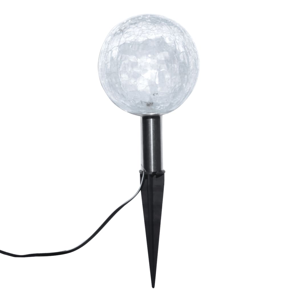 Hagelys 6 stk LED med jordspyd og solcellepaneler