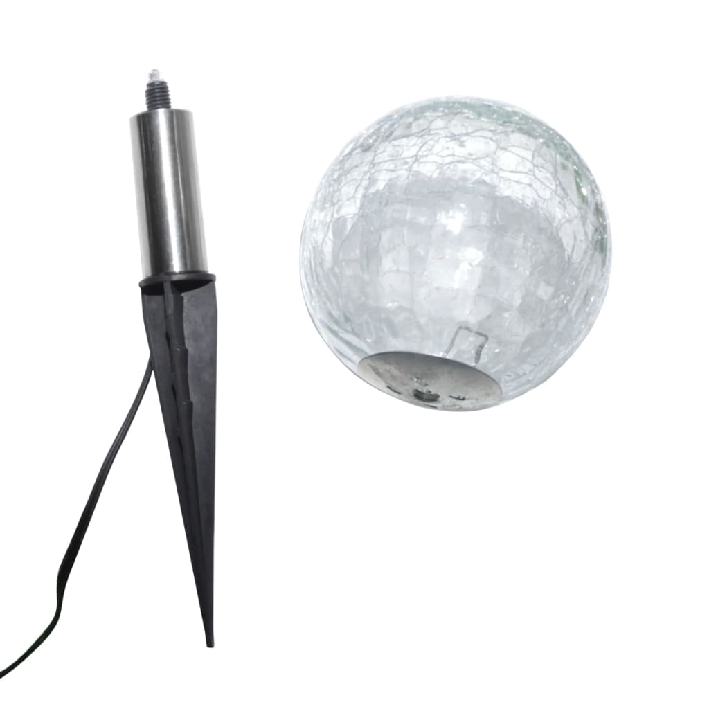 Hagelys 6 stk LED med jordspyd og solcellepaneler