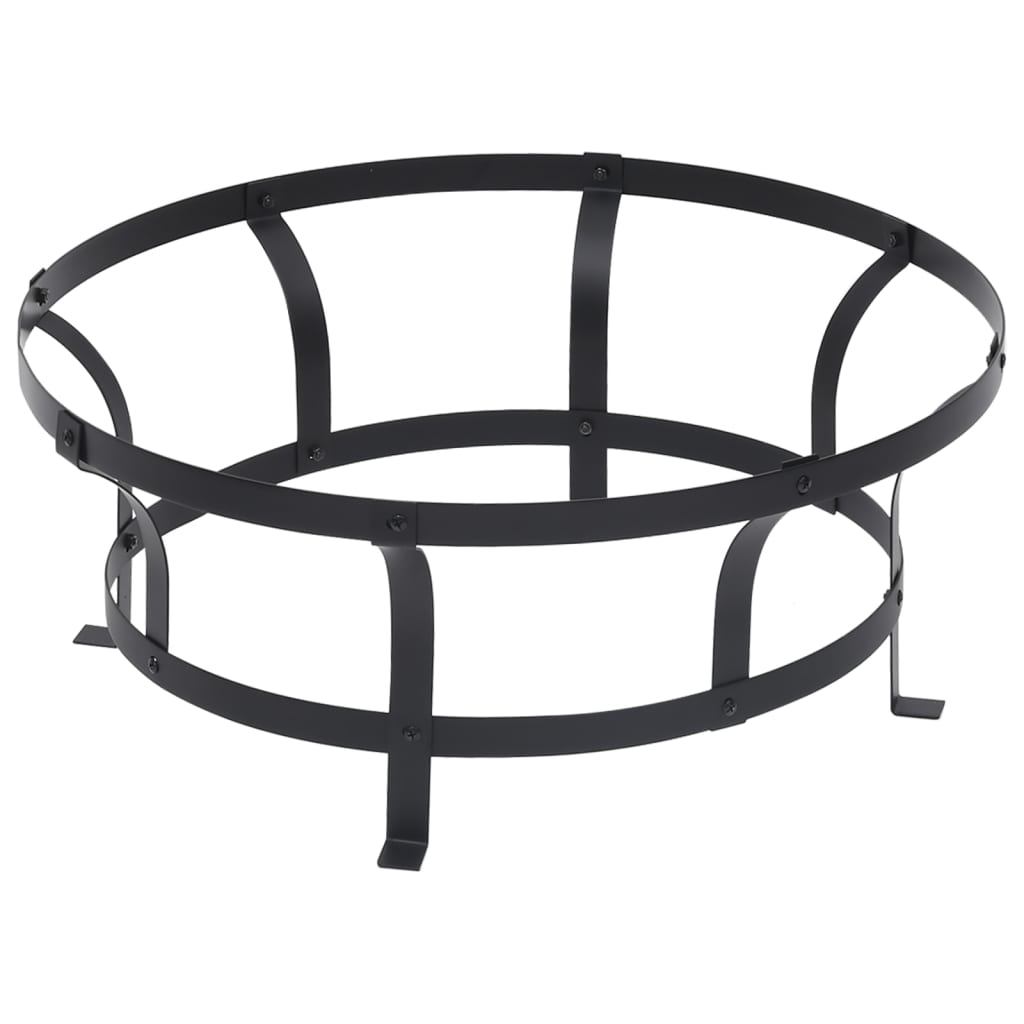 Utendørs bålfat med grill rustfritt stål 76 cm
