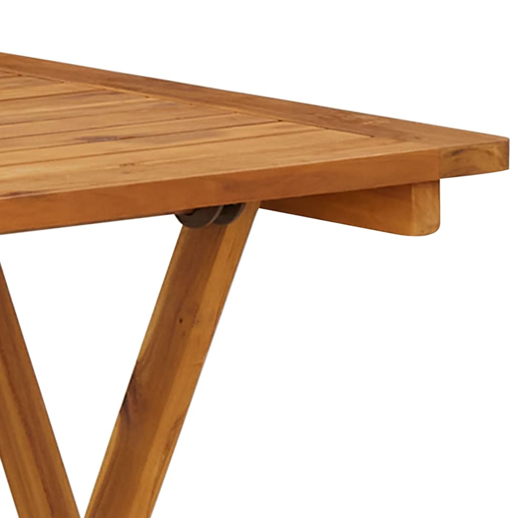 Sammenleggbart hagebord 70x70x75 cm heltre akasie