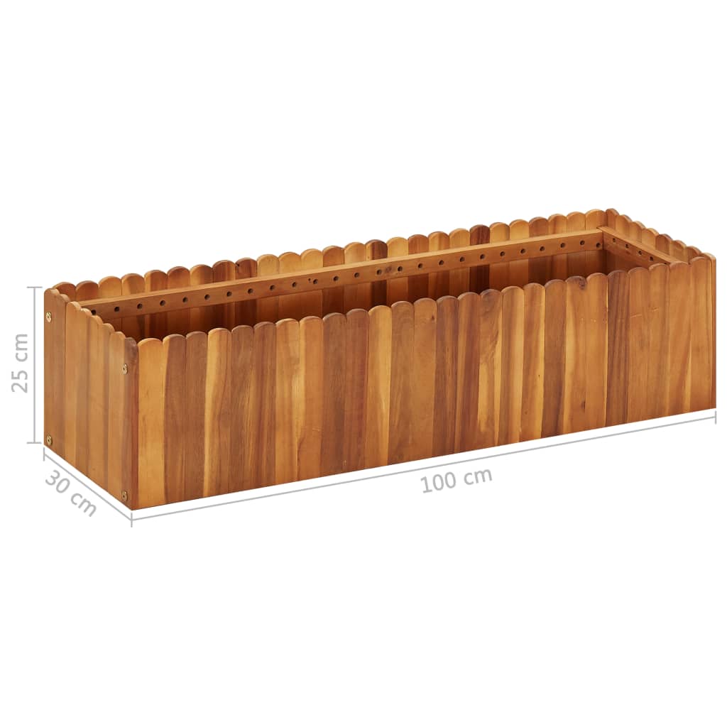 Høybed 100x30x25 cm heltre akasie