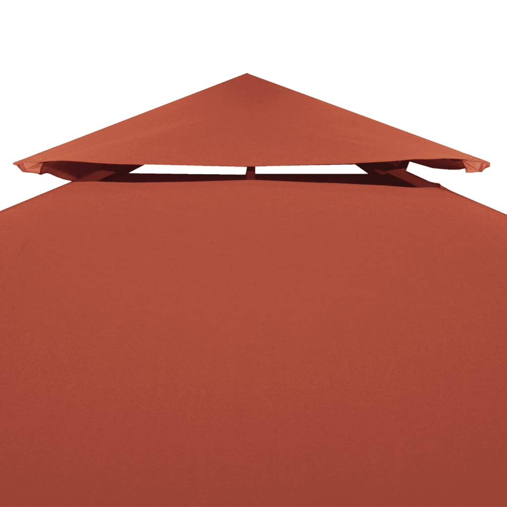 Dobbel toppduk til paviljong 310 g/m² 4x3 m terrakotta