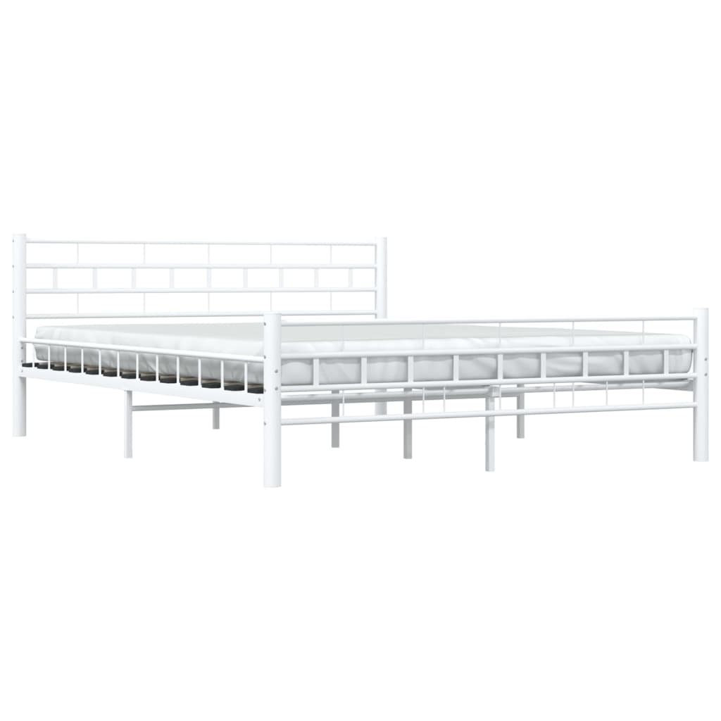 Sengeramme hvit metall 160x200 cm
