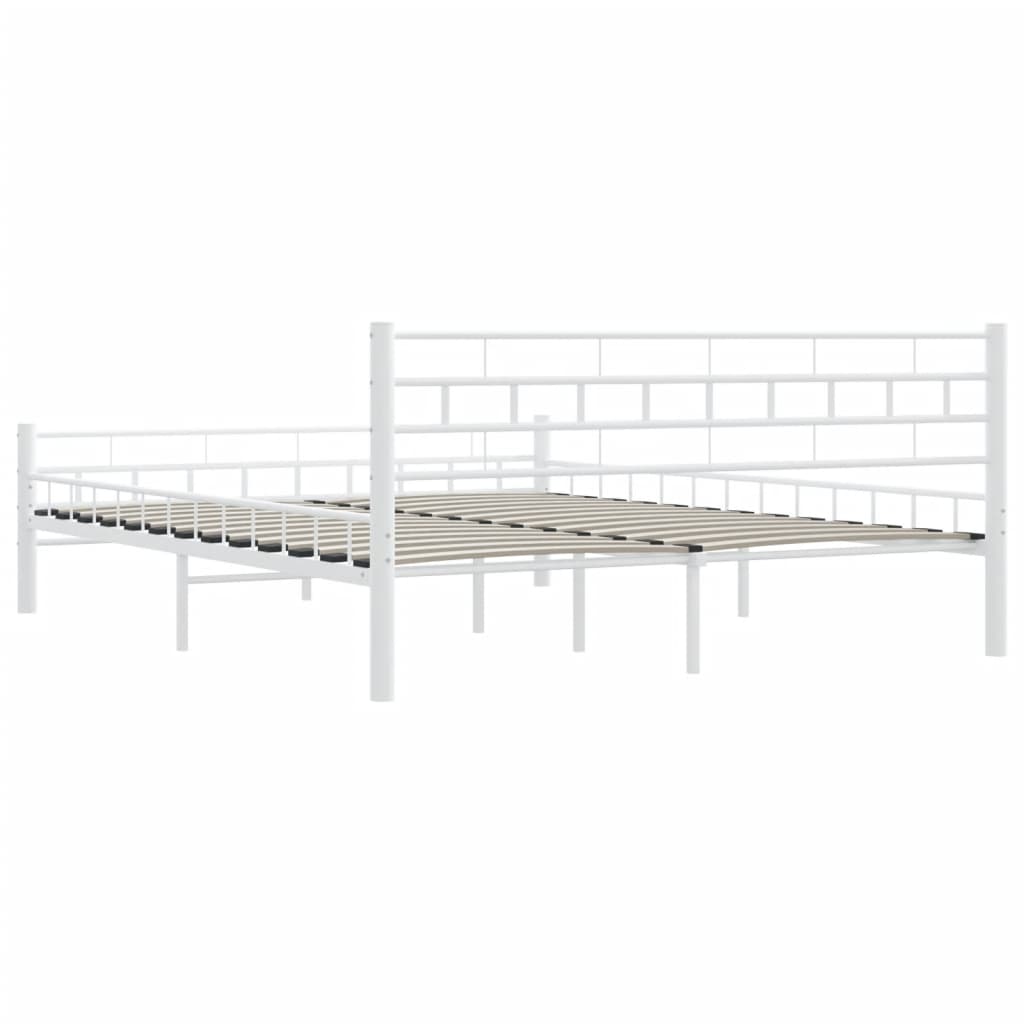 Sengeramme hvit metall 160x200 cm